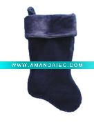 Wholesale 19in vt 0987 blue plush stocking Christmas plush stocking