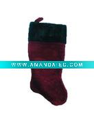 Wholesale 175in 0845plush stocking w 1056 cuff Christmas plush stocking