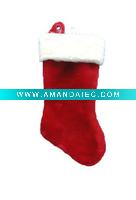Wholesale 13 in 1054 plush stocking Christmas plush stocking