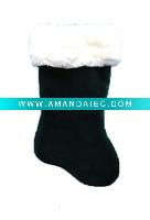 Wholesale 19in 0987 green supersoft plush stocking w2090 cuff Christmas plush stocking