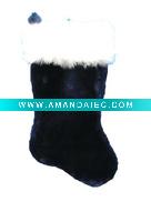 Wholesale 20in blue 1575 plush stocking w hp cuff Christmas plush stocking