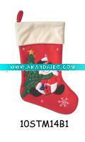 Wholesale embroidered christmas stocking 10STM14B1