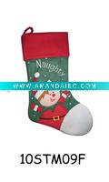 Wholesale embroidered christmas stocking 10STM09F