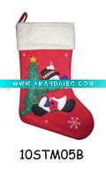 Wholesale embroidered Christmas stocking 10STM05B