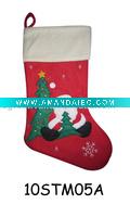 Wholesale embroidered christmas stocking 10STM05A