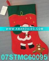 Wholesale embroidered Christmas stocking 07STMC60095