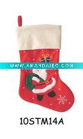 Wholesale embroidered Christmas stocking 10STM14A