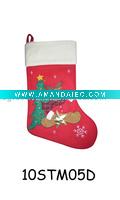 Wholesale embroidered christmas stocking 10STM05D