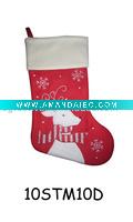Wholesale embroidered Christmas stocking 10STM10D