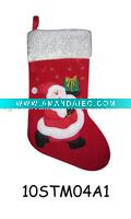 Wholesale embroidered christmas stocking 10STM04A1