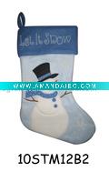 Wholesale embroidered christmas stocking 10STM12B2