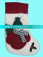 Wholesale 19" felt xmas stocking with snowman designs