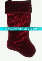 Wholesale 19" xmas velvet stocking