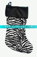 Wholesale 19" xmas velvet animal pattern stocking