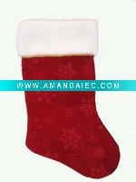 16inches satin stocking with gold rope
