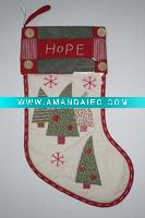 Wholesale Xmas appliqued stocking