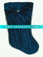 Wholesale 18inches crumple satin stocking and rope binding