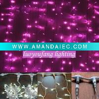 Wholesale LED Curtain lights Outdoor 3m x 3mPink Connectable