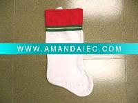 Wholesale 16.5inches nonwovens stocking with gold lace
