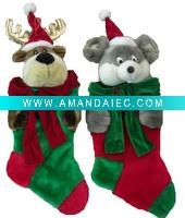 Wholesale 2'' Christmas plush stocking