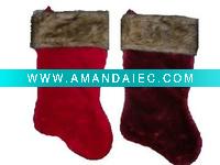 Wholesale 20'' XT19467 Christmas plush stocking