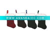 Wholesale 7in velvet mini stocking Christmas mini stocking