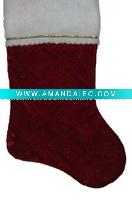 Wholesale 19in velvet stocking Christmas plush stocking