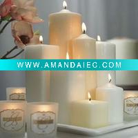 Wholesale good quality white square pillar candle