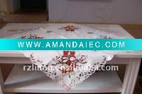 Wholesale embroidery table cloth 100% polyester plain candle