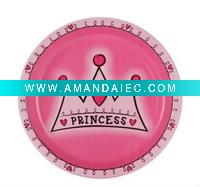 Wholesale Birthday Princess Dessert Plates- pack of 8, 7-inch at diameter