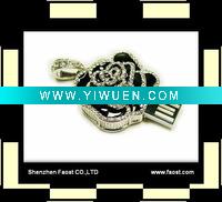new rose shape necklace diamond jewelry usb flash stick