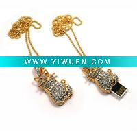 Wholesale cute cat necklace jewelry usb flash drive stick