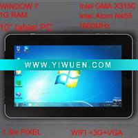 Wholesale Hot Sale 10.1inch N455 Tablet PC UMPC MID Laptop Windows7 3G / 2GB RAM / 64G DDRII