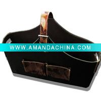 Wholesale leather magazine basket, PU storage holder, document basket