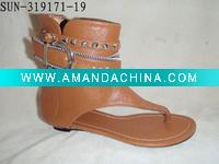 Wholesale WENZHOU SANDALS SUN319171-19(flip flops flat fashion sandals)