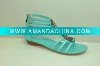 Wholesale lady sandal woman sandal woman flat sandal beaded sandal