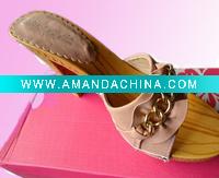 Wholesale Wood high heel women sandals shoes