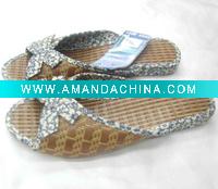 Wholesale NEW COOL Pattern plant fibre ladies Sandals ladies Slippers