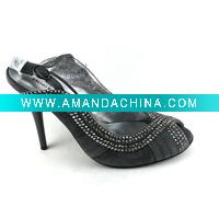 Wholesale MG-17-2-3VELONY gray suede high heel fish mouth sandals