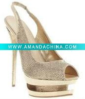 Wholesale Shinning lady high-heeled sandal