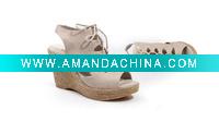 Wholesale camel color lady fashion platform sandal