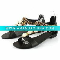 Wholesale Free shipping (minimum:1 piece) guaranteed 100% genuine leather sandals, wholesale and retail women sandals040