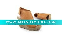 Wholesale camel color lady fashion platform sandal