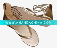 Wholesale PU leather fashion lady sandals