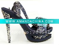 Wholesale Fashion sexy thick platform diamond wedding shoes GL019 free shipping