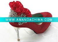 Wholesale ws-153 twinkle crystals red bridal wedding shoes party shoes evening shoes rhinestones shoes