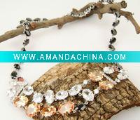 Wholesale 925 silver colorful necklace