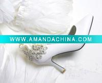 Wholesale ws-174 white shoes with silver crystals bridal wedding shoes