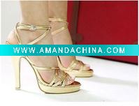 Wholesale ws-050 custom make 2011 new styles gold bridal wedding shoes high heel ladies shoes