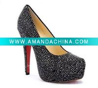 Wholesale shining wedding shoes/crystal bridal wedding shoes